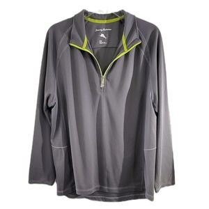 Tommy Bahama Long Sleeve Gray Half Zip Pullover Men Size‎ M.